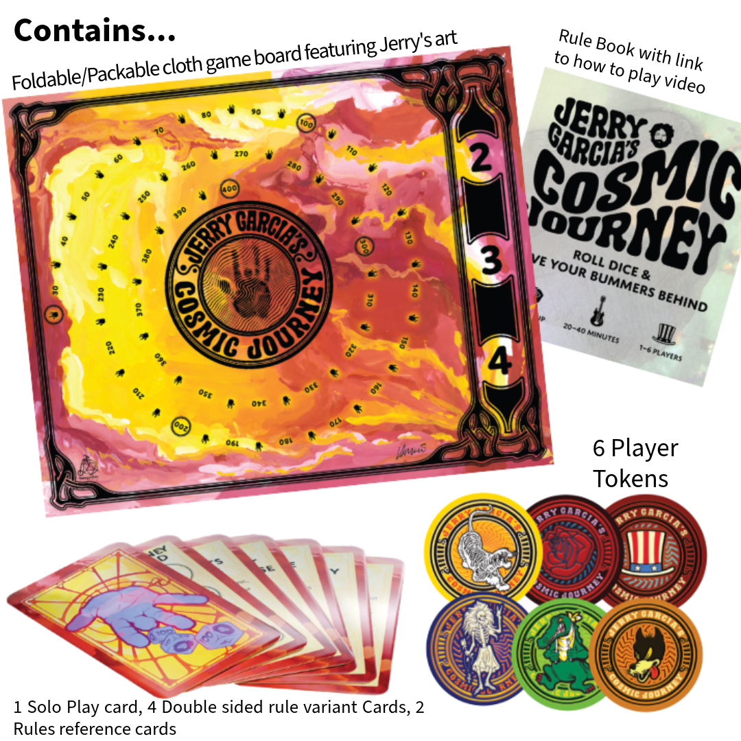 Deluxe Gift Bundle: Jerry Garcia's Cosmic Journey Dice Game